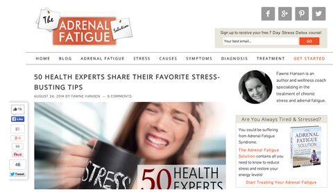 adrenal fatigue compilation article