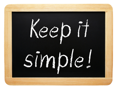 keep it simple board shutterstock 173791688