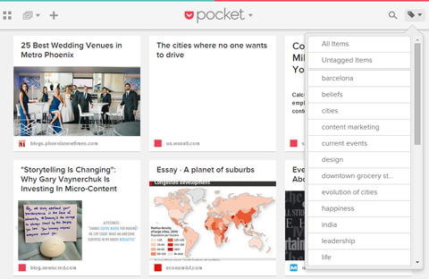 pocket content tags