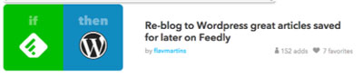 ifttt feedly recipe