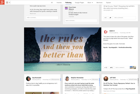 google+ image stream