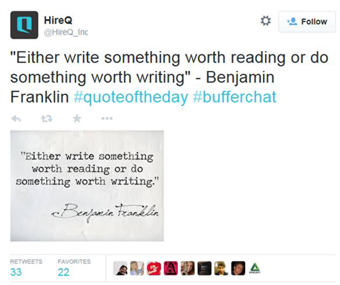 hireq quote bufferchat tweet