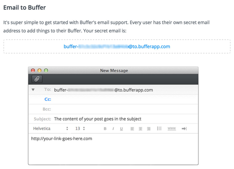 set up a buffer email