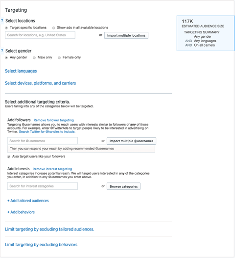 twitter ad targeting