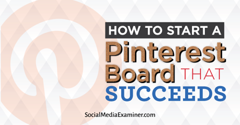 start a pinterest board