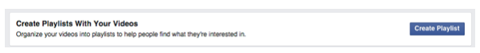 create facebook video playlist