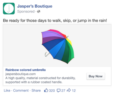 dynammic facebook ad example