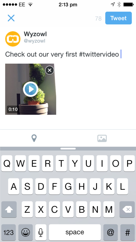 caption a twitter video on a phone