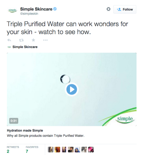simple skincare twitter video product promo