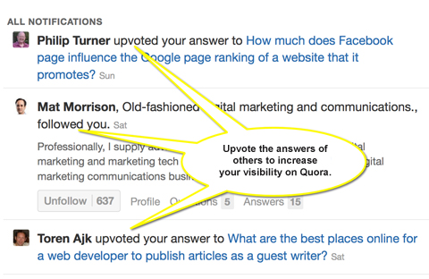 upvoted answers on quora follow - follows you on instagram then unfollow quora