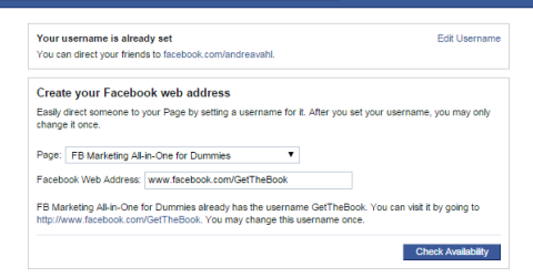 changing facebook url