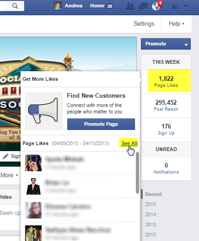 see all facebook page likes feature