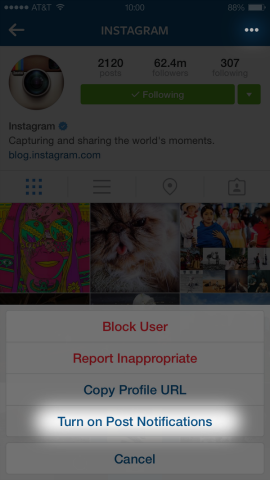 Instagram Adds Post Notifications