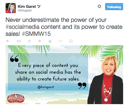 kimgarst content tweet from smmw15