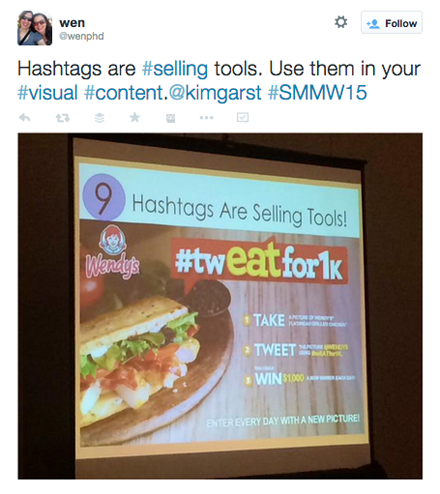 wenphd tweet from kim garst session at smmw15