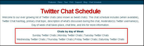 tweetreport chat schedule filtering