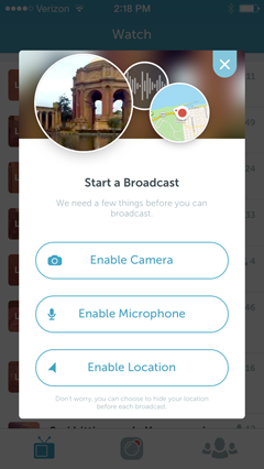 periscope permissions