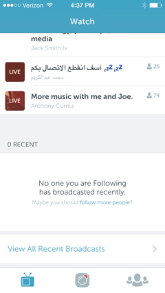 live broadcasts on periscope