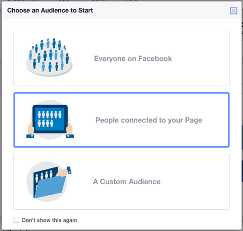 choosing people connected to your page