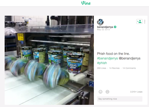 ben and jerry vine