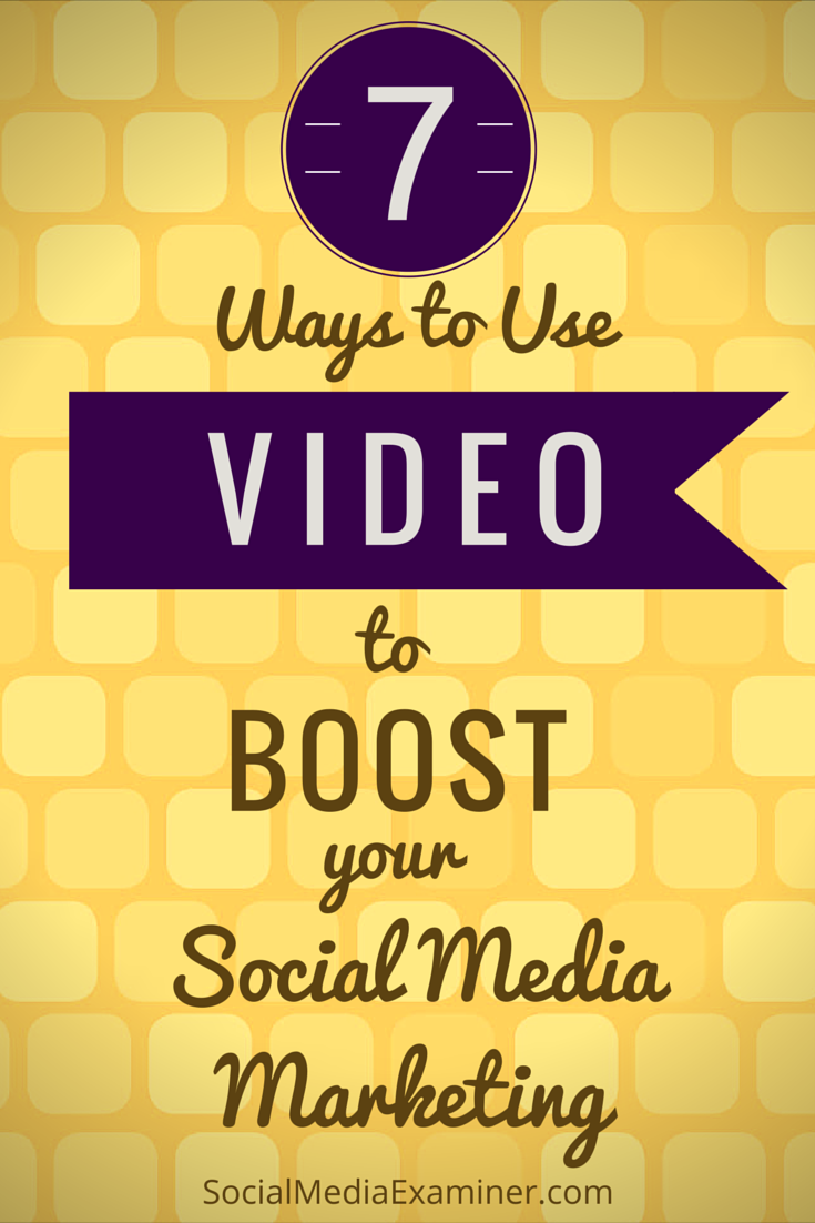 seven ways to use video to boost your social media efforts