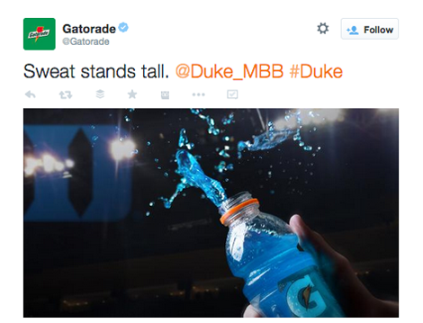 gatorade tweet with image