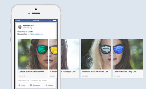 Facebook Carousel Ads for Mobible