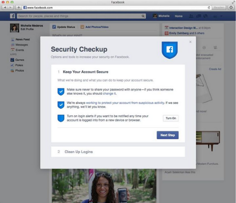 Facebook Tests a New Security Checkup Feature