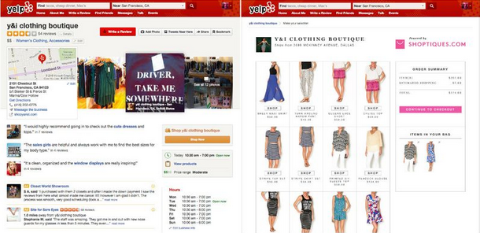 Yelp and Shoptiques.com Partner to Bring Boutique Shoping to the Yelp Platform