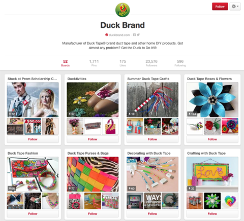 duck brand pinterest board