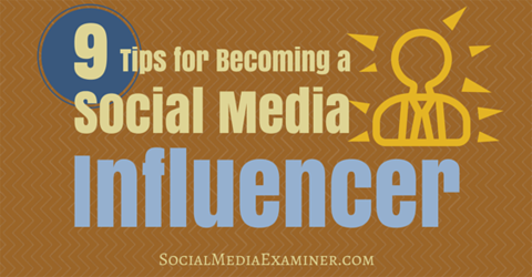 become a social media influencer