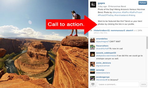 gopro cta on instagram