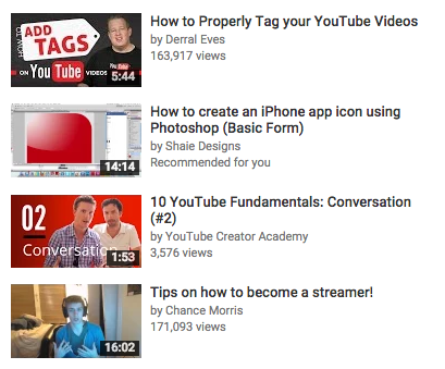 youtube video thumbnails