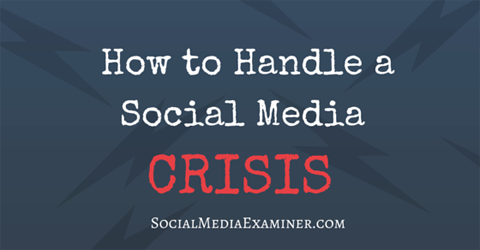 handle a social media crisis