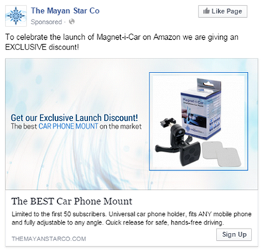 facebook ad example