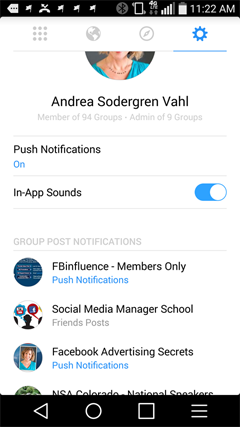 manage group notifications