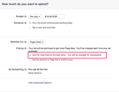 facebook ad optimizing