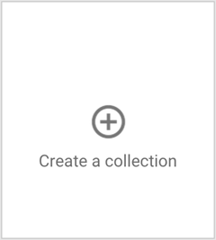 the create a google+ collection button