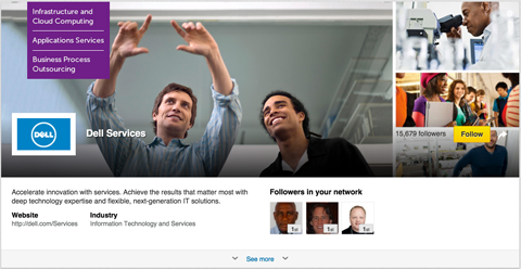 linkedin showcase hero image example