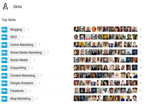 linkedin skills section