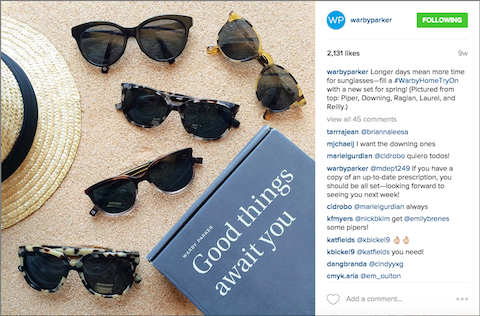 warby-parker instagram post