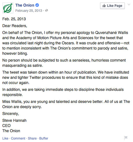 the onion apology facebook post