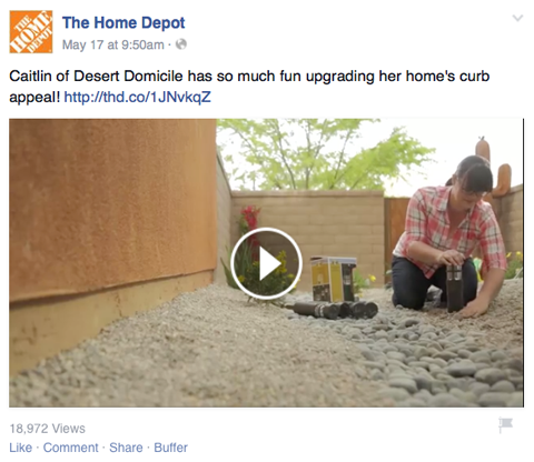 home depot video on facebook