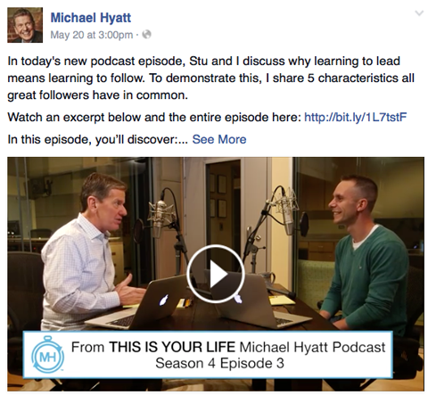 michael hyatt video post