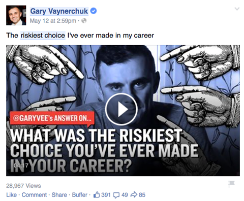 gary vaynerchuk video post on facebook