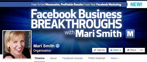 Mari Smith Facebook cover page