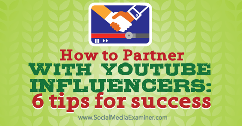 partner with youtube inflencers