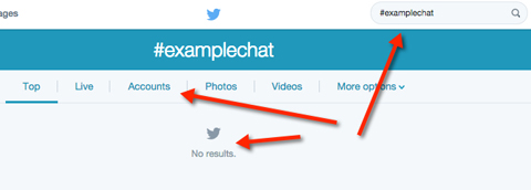 tweet chats hashtag search