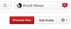 pinterest promote pins button