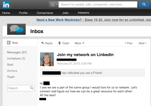 linkedin connection request